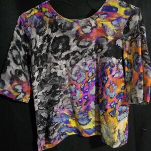 Amanda Uprichard Vibrant Abstract Blouse
